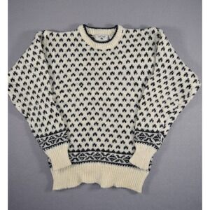 Vintage Great Plains Sweater Womens Medium Wool Birdseye Fair Isle Chunky Knit